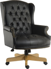 Chairman Noir Fabric Executive Swivel Armchair Black - 6927 DD